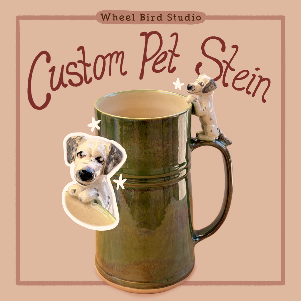 Handmade Custom Pet Stein - Made to Order - Each pet +$50