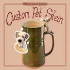 Handmade Custom Pet Stein - Made to Order - Each pet +$50