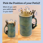 Handmade Custom Pet Stein - Made to Order - Each pet +$50