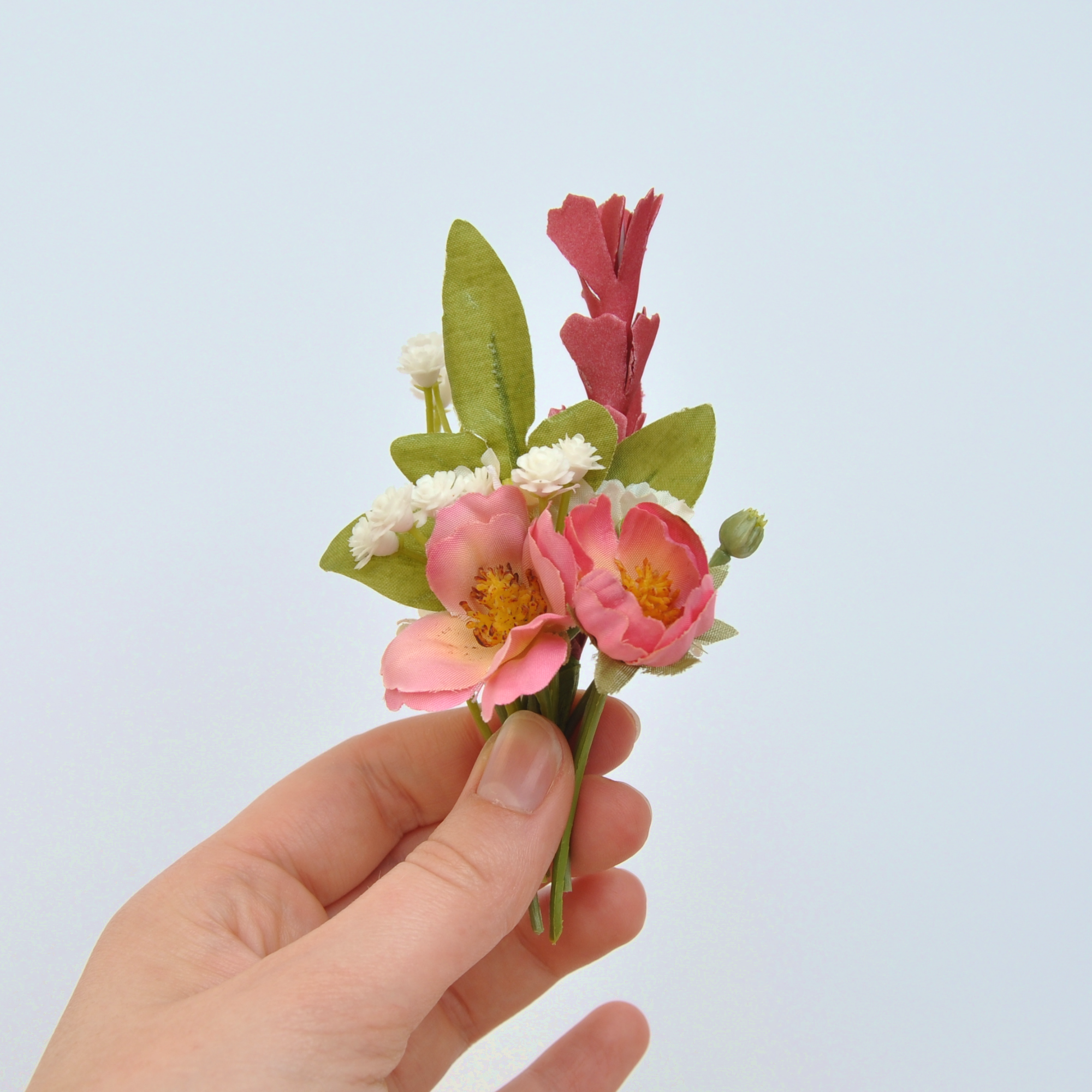 Miniature Faux Flower Bouquet