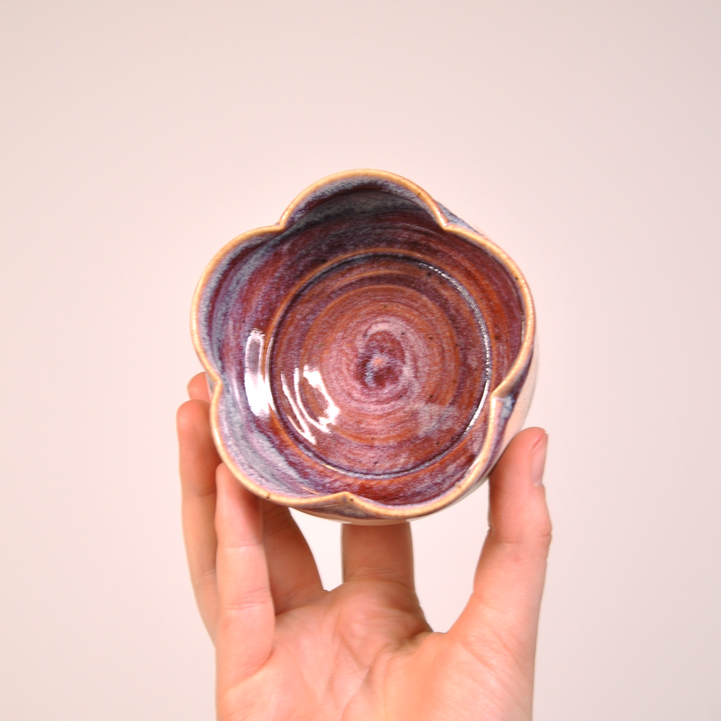 Flower Snack Bowl - Red Violet