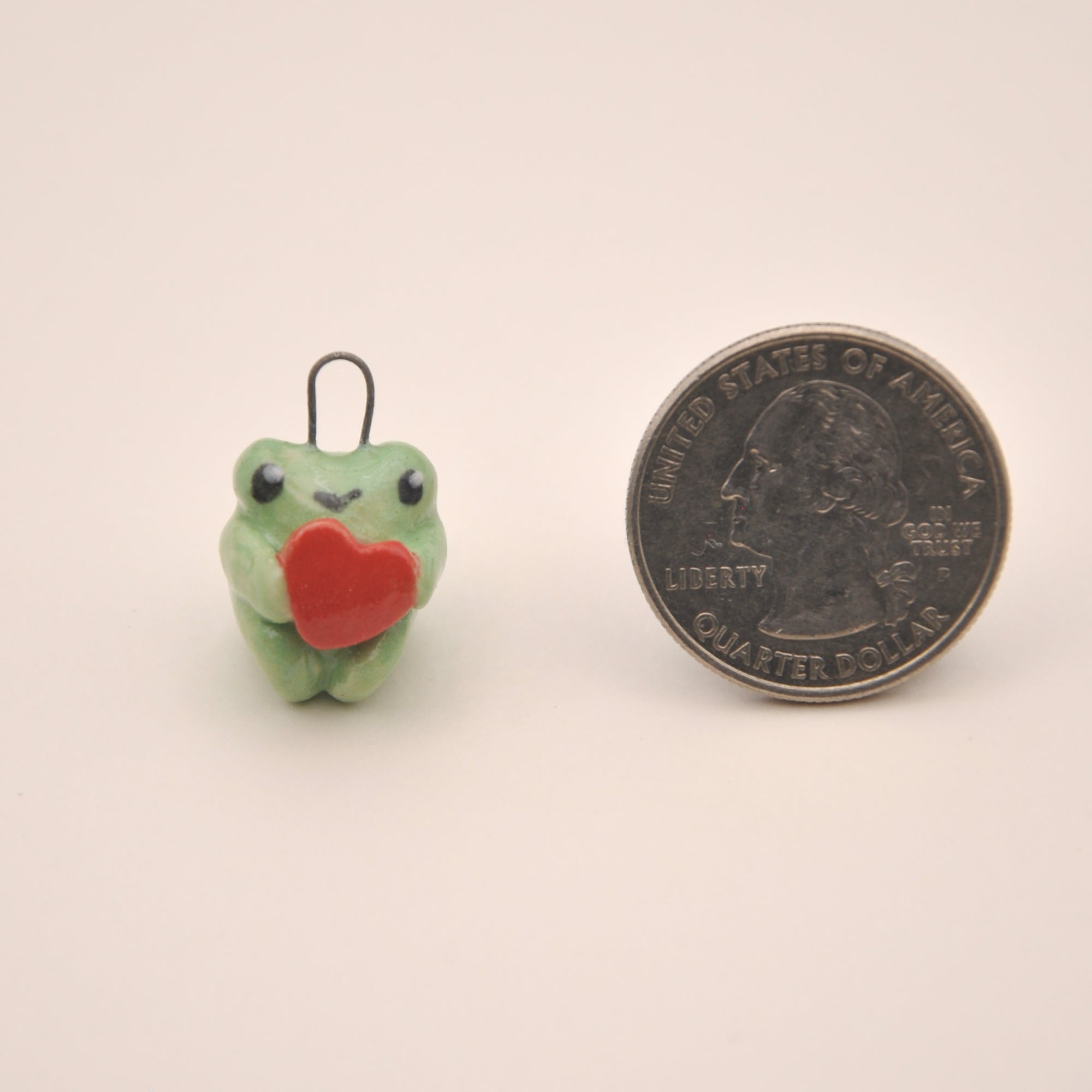 Frog Charm ~ Holding a Heart
