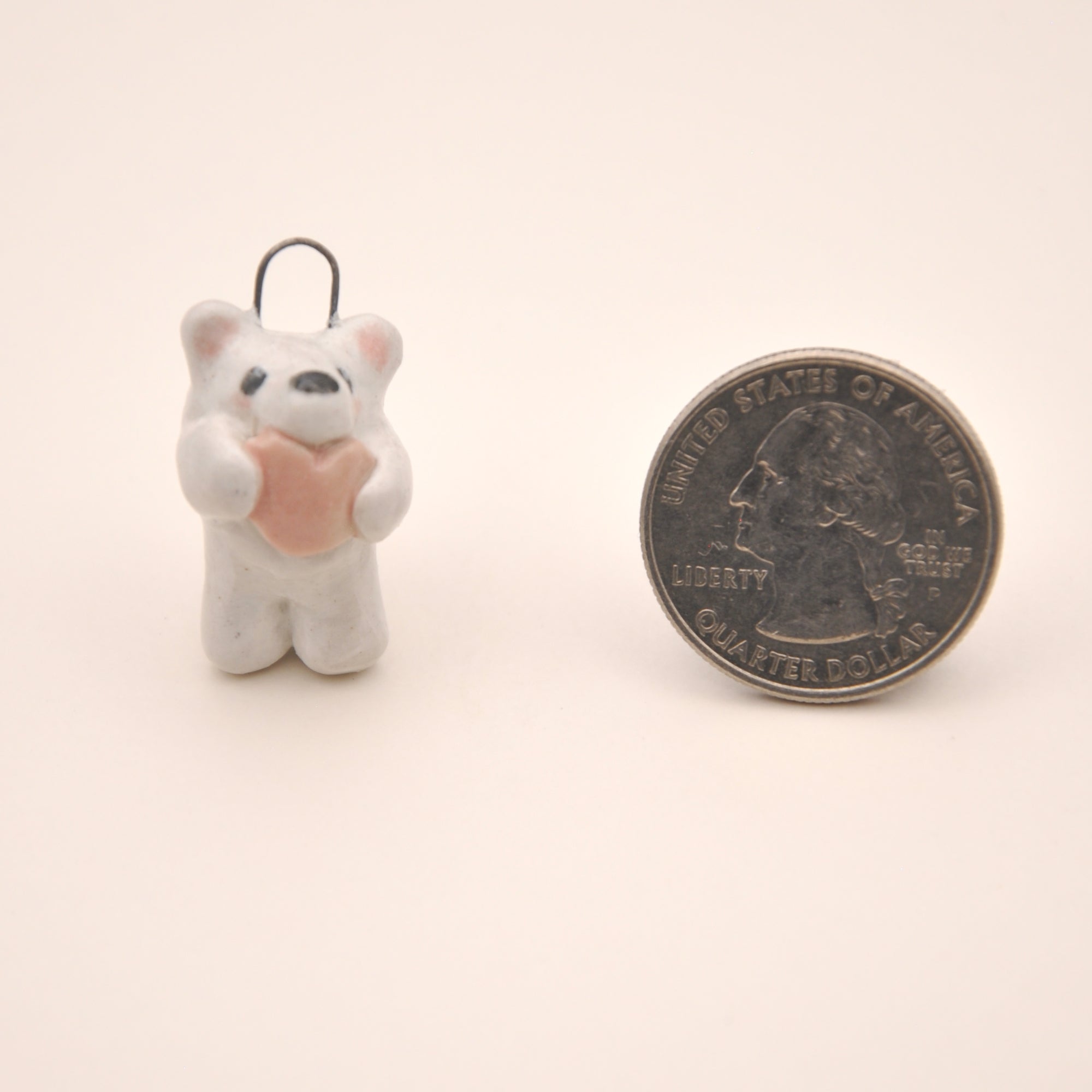 Polar Bear Charm ~ Holding a Heart