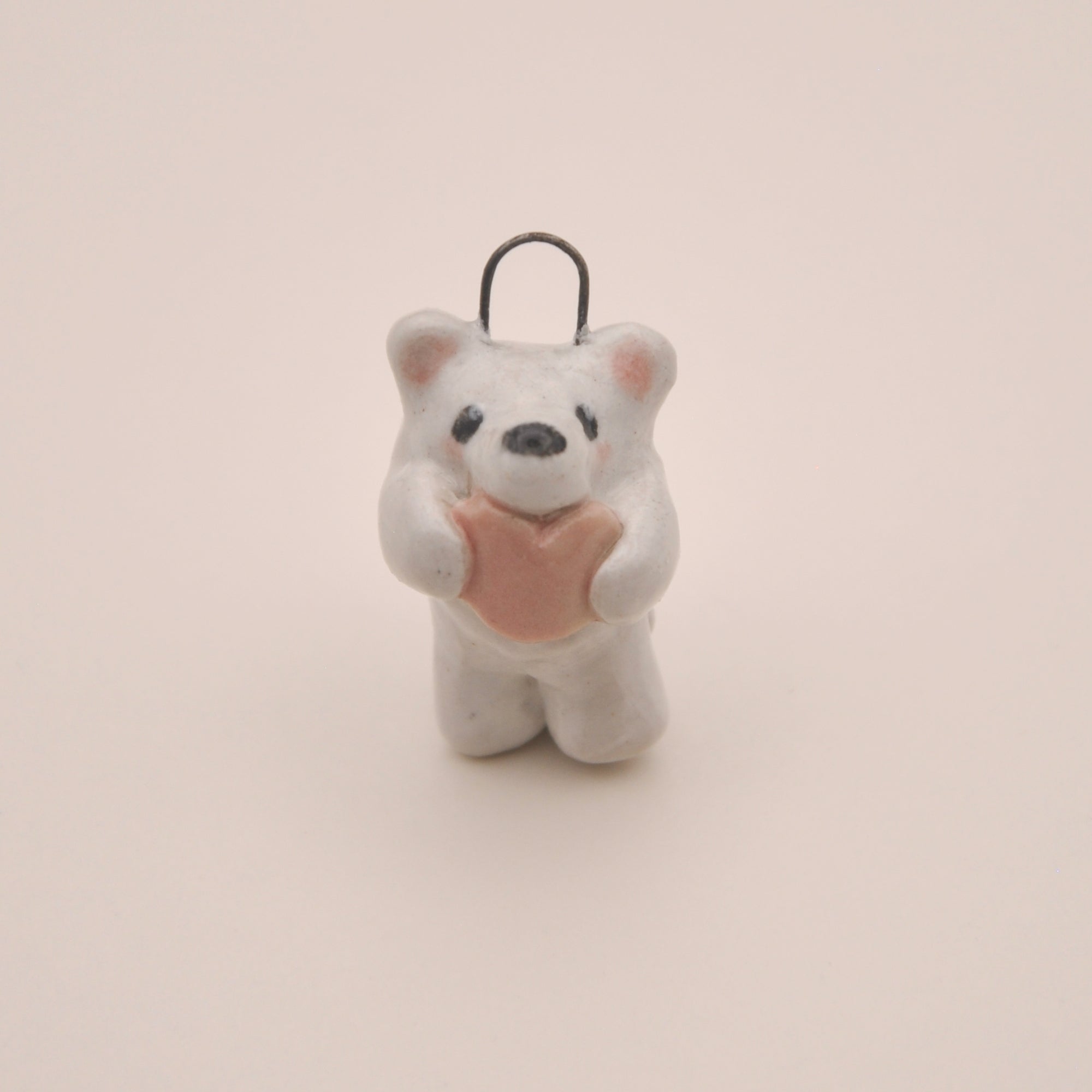 Polar Bear Charm ~ Holding a Heart