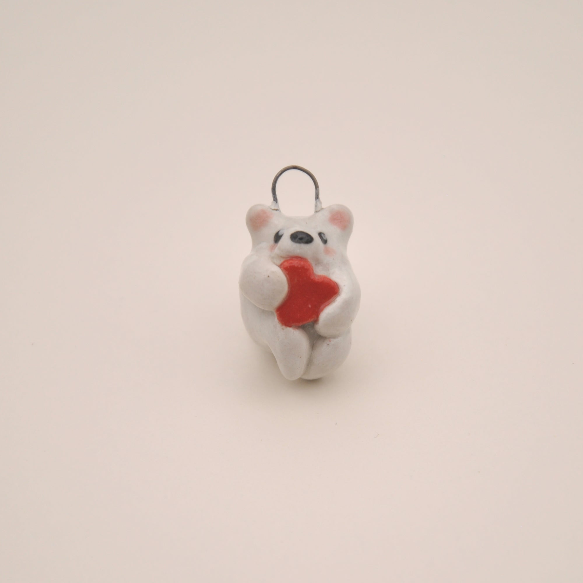 Polar Bear Charm ~ Holding a Heart