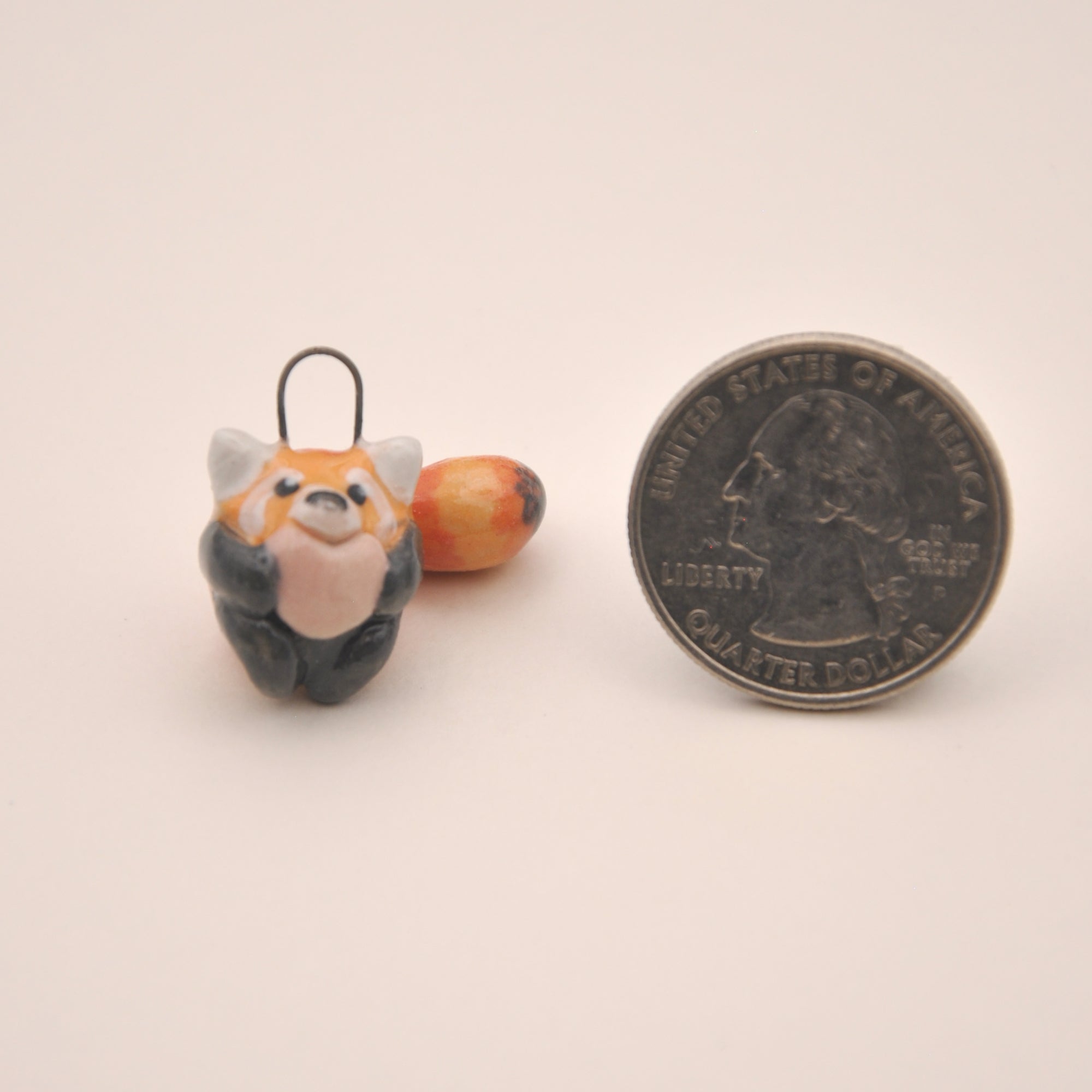 Red Panda Charm ~ Holding a Heart