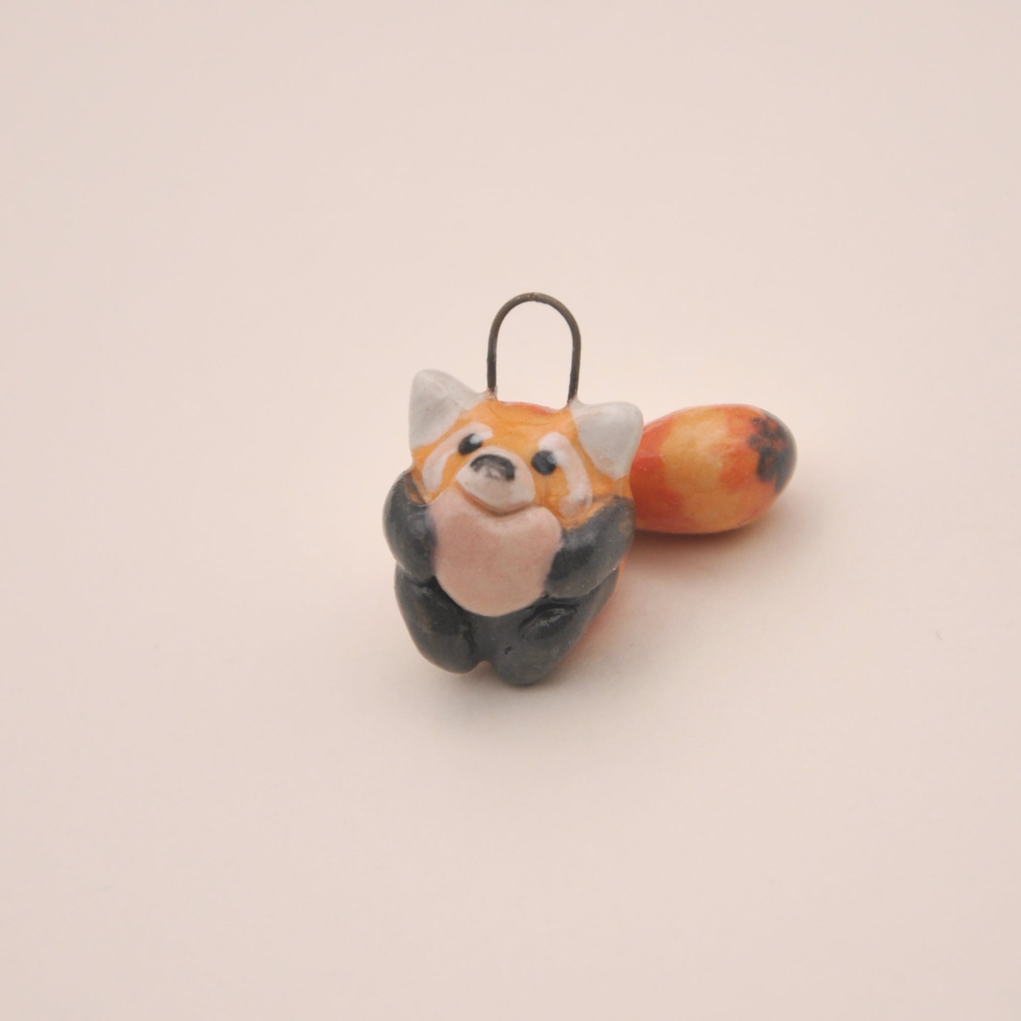 Red Panda Charm ~ Holding a Heart