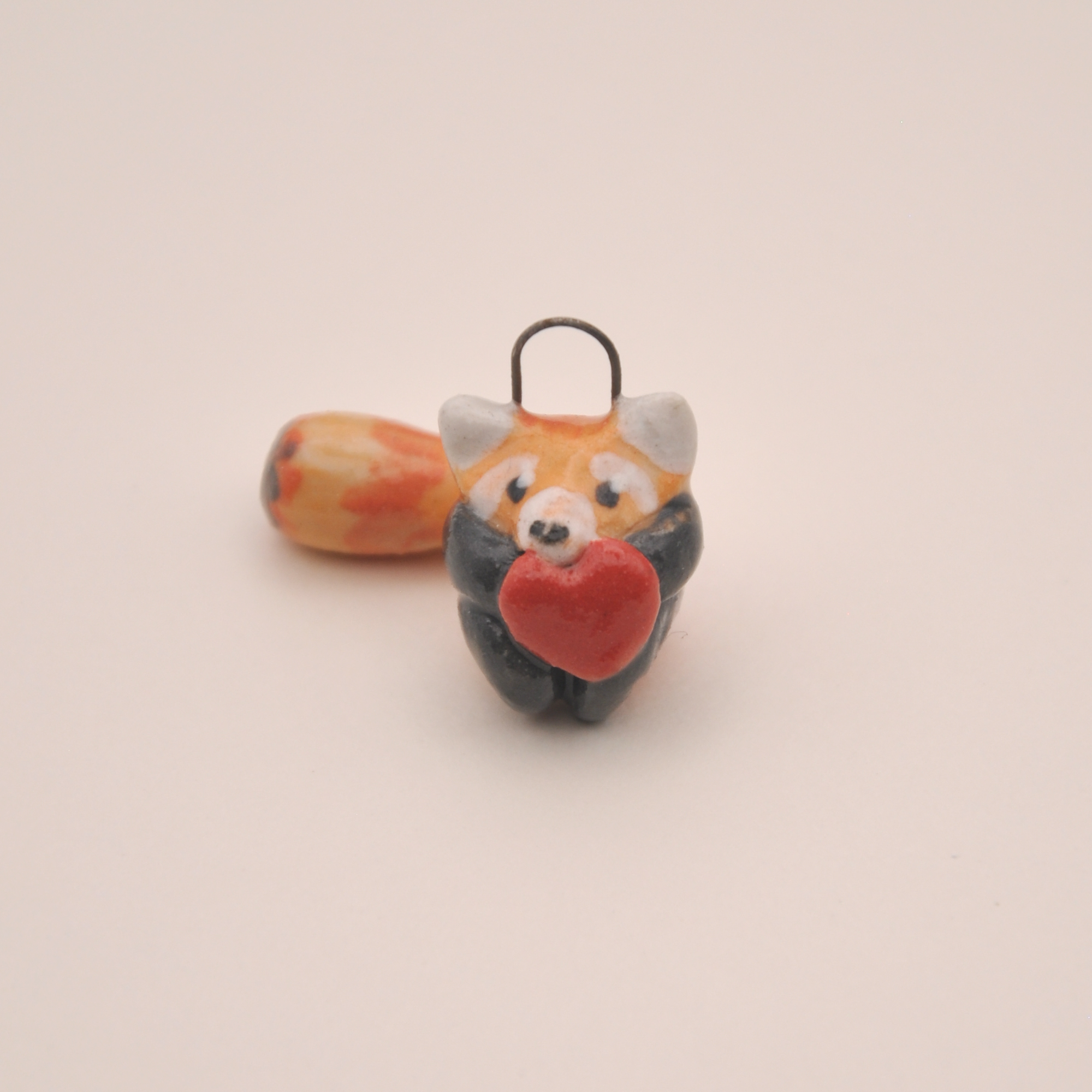 Red Panda Charm ~ Holding a Heart