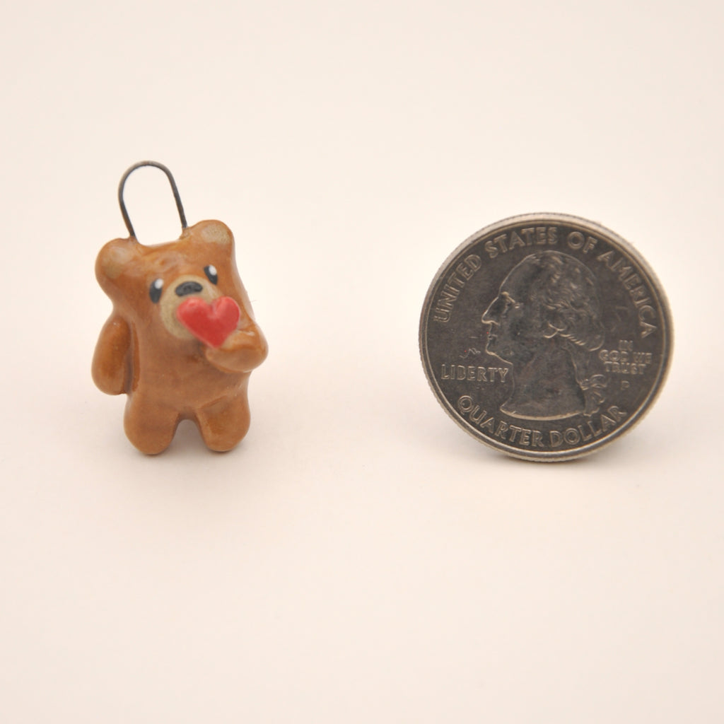 Teddy Bear Charm ~ Holding a Heart
