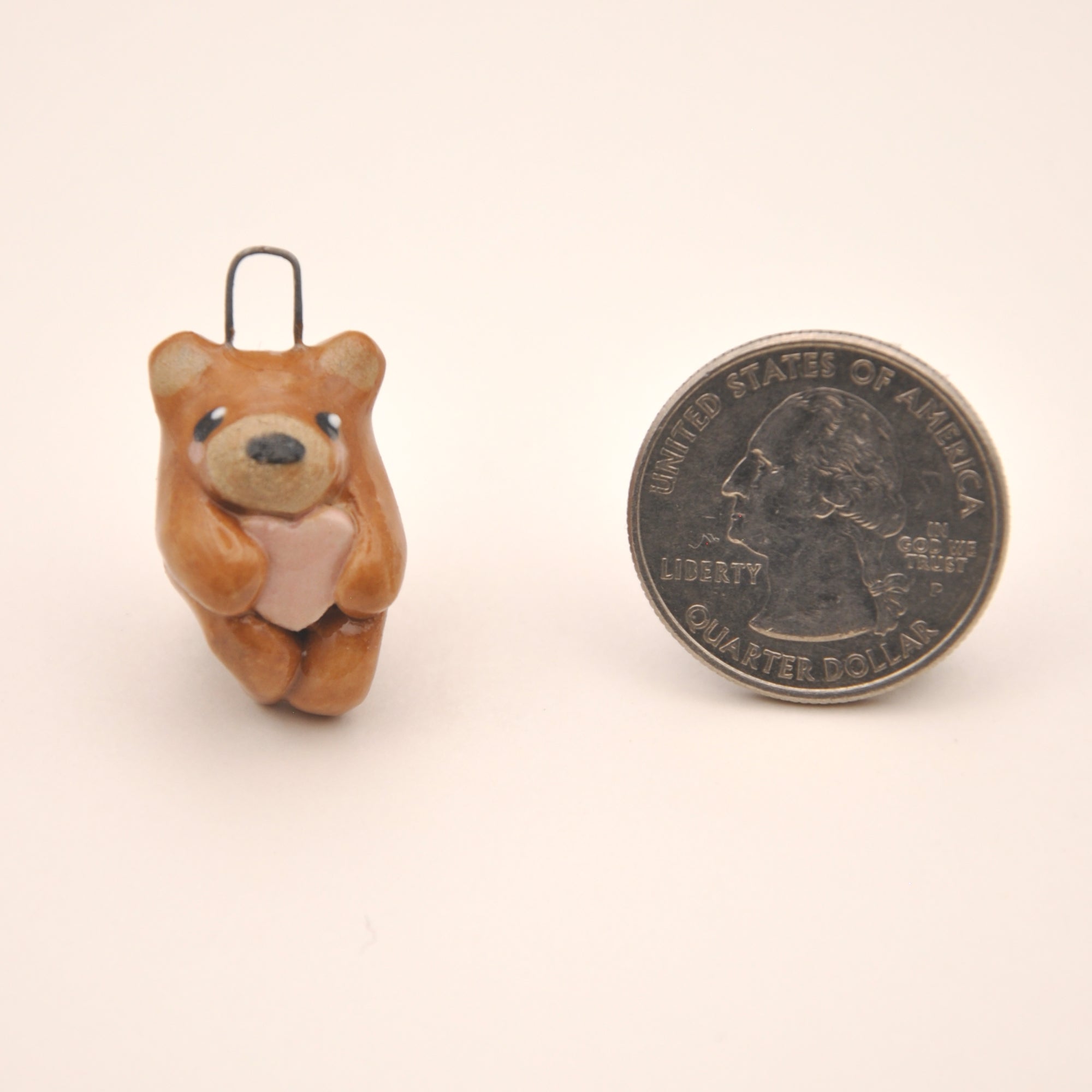 Teddy Bear Charm ~ Holding a Heart