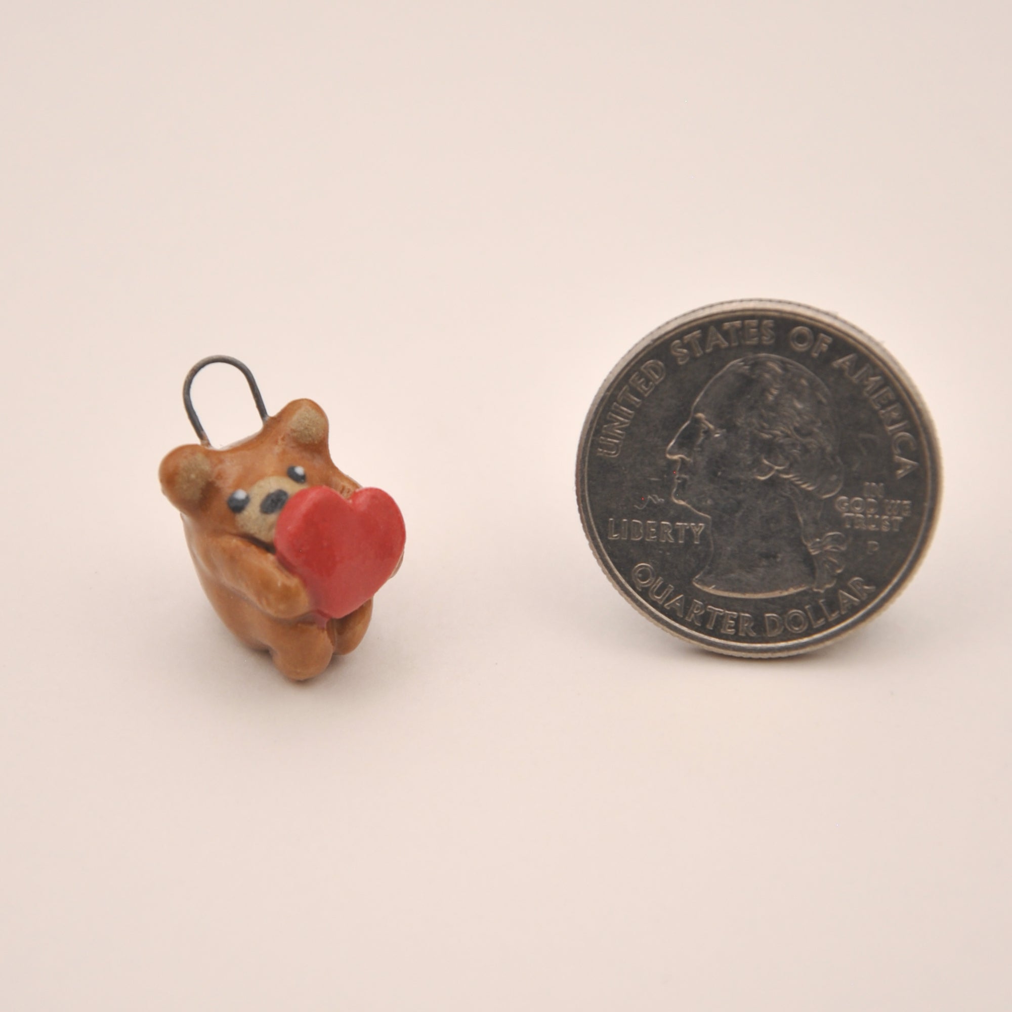 Teddy Bear Charm ~ Holding a Heart